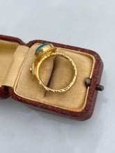 Load image into Gallery viewer, Turquoise Gold Vermeil Ring
