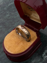 Load image into Gallery viewer, Hammered Band Two-Tone Vintage Sterling Silver Ring
