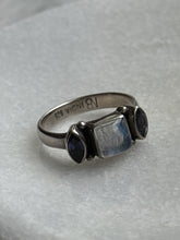 Load image into Gallery viewer, Tanzanite &amp; Moonstone Sterling Silver Ring Size 7
