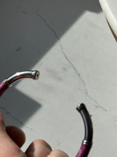 Load image into Gallery viewer, Vintage Milor Italy Pink Enamel Sterling Silver Bangle Bracelet
