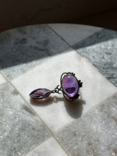 Load image into Gallery viewer, Amethyst Cabochon Sterling Silver Drop Pendant
