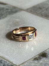 Load image into Gallery viewer, 1940s Diamond &amp; Synthetic Spinel Ring
