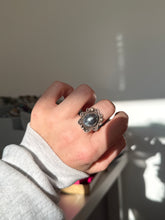 Load image into Gallery viewer, Vintage Sterling Silver Pearl Ring Size 7.75
