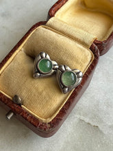 Load image into Gallery viewer, Green Chalcedony Heart Sterling Silver Earrings
