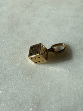 Load image into Gallery viewer, Vintage 14k Gold Dice Charm
