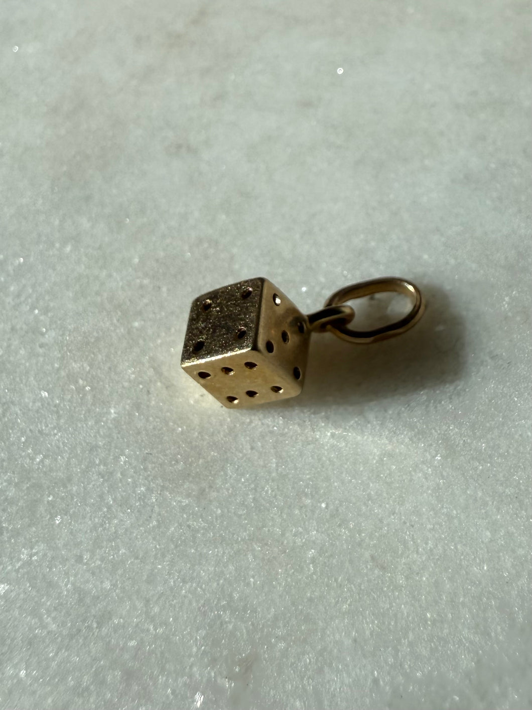 Vintage 14k Gold Dice Charm