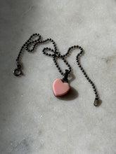 Load image into Gallery viewer, Vintage Pink Conch Sterling Silver Heart Bracelet 9”
