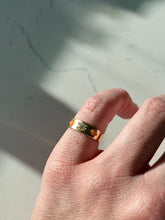 Load image into Gallery viewer, Antique 18k Yellow Gold Old Mine Cut &amp; Coral Ring Size 4.75
