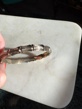 Load image into Gallery viewer, Vintage Birmingham Sterling Silver Bamboo Bangle Bracelet 6.5”
