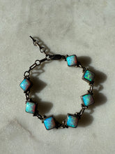 Load image into Gallery viewer, Simulated Opal Sterling Silver Bracelet
