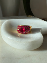 Load image into Gallery viewer, Ruby Gold Vermeil Ring Size 10
