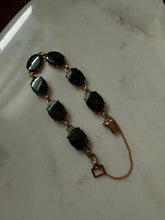 Load image into Gallery viewer, Green Marble Stone 1/20 12k Gold Fill Bracelet 7”
