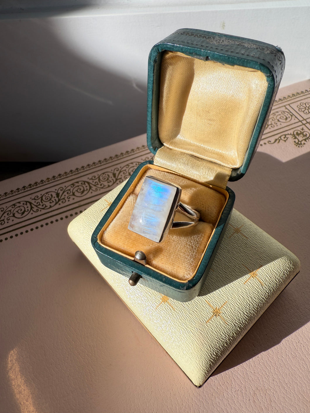 Moonstone Sterling Silver Ring Size 8.75