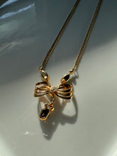 Load image into Gallery viewer, Vintage 12k Gold Fill Bow Necklace 19”
