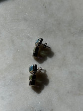 Load image into Gallery viewer, Blue Topaz, Peridot &amp; Amethyst Sterling Silver Earrings
