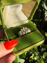Load image into Gallery viewer, Solid Sterling Silver Ribbed Ring Size 9.25
