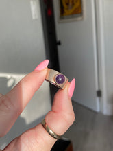 Load image into Gallery viewer, Amethyst Cabochon Vintage Sterling Silver Ring
