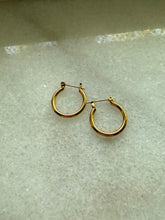 Load image into Gallery viewer, Mini 14k Yellow Gold Hoop Earrings
