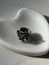 Load image into Gallery viewer, Multistone Chunky Sterling Silver Ring Size 6.5
