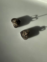Load image into Gallery viewer, Wood Heart Sterling Silver Earrings
