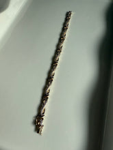 Load image into Gallery viewer, Gold Vermeil Two-Tone Sterling Bracelet 7”

