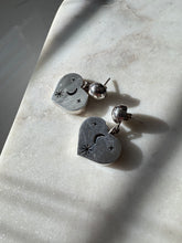 Load image into Gallery viewer, Vintage Celestial Heart Sterling Silver Push Back Earrings

