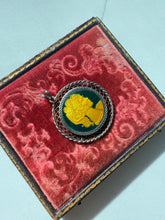 Load image into Gallery viewer, Vintage Quarter Ounce Fine Silver Enamel Cameo Pendant

