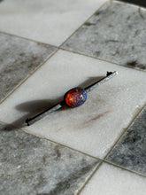 Load image into Gallery viewer, Vintage Dragons Breath Czech Glass Sterling Silver Brooch
