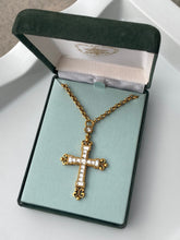 Load image into Gallery viewer, The Vatican Library Collection Gold Plated Costume Cross Necklace
