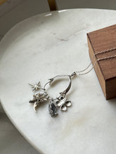Load image into Gallery viewer, Vintage Charm Jumble Sterling Silver Necklace 18”
