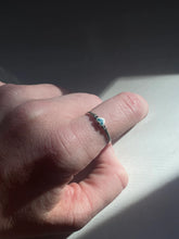 Load image into Gallery viewer, Crushed Turquoise Inlay Heart Sterling Silver Ring Size 8
