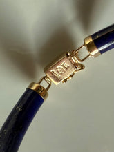 Load image into Gallery viewer, Lapis 14k Yellow Gold Bracelet 7.25”

