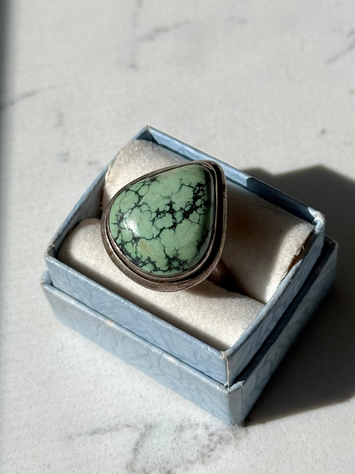 Variscite Sterling Silver Ring Size 9