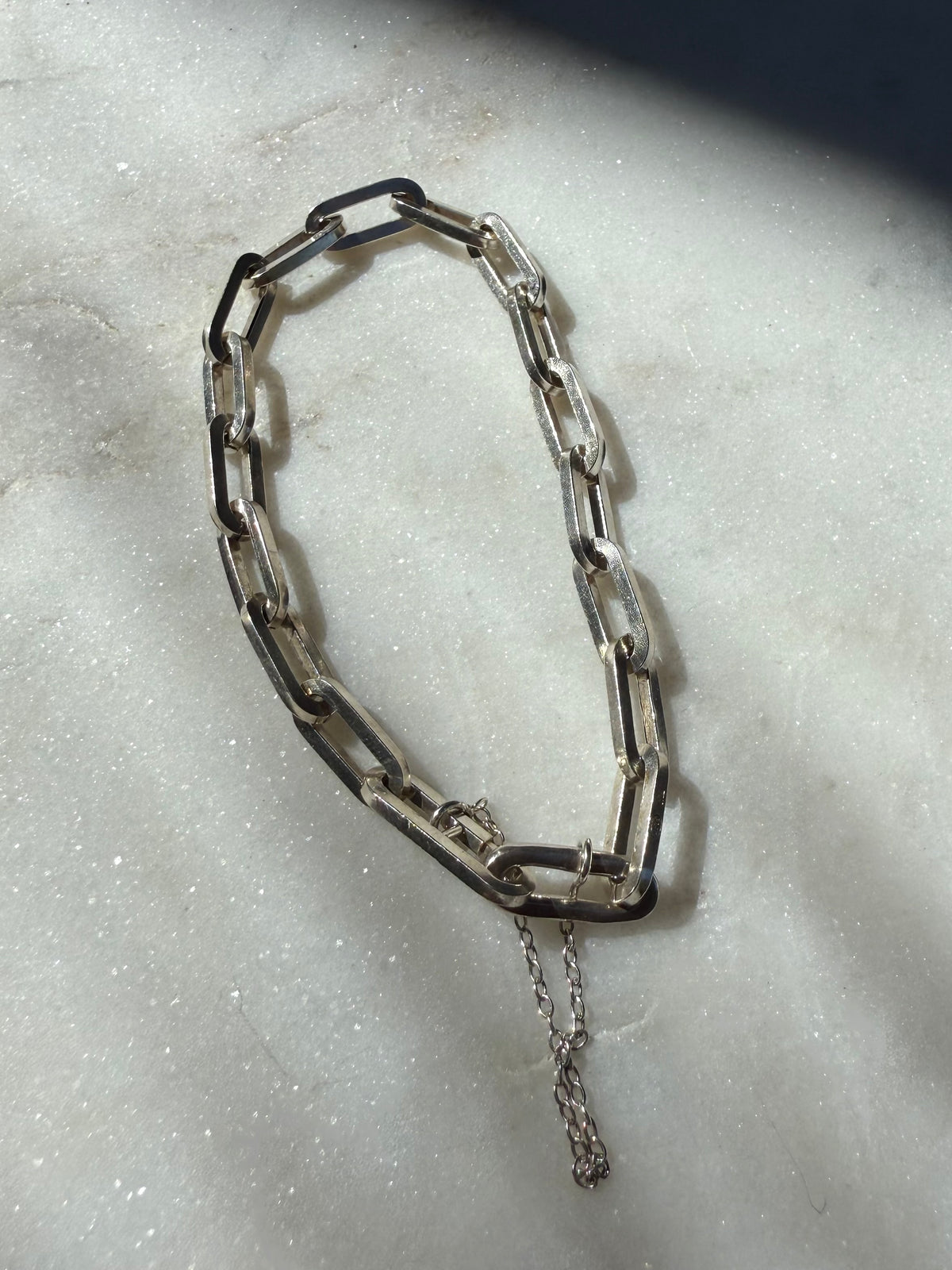 Vintage Sterling Silver Paperclip Link Bracelet