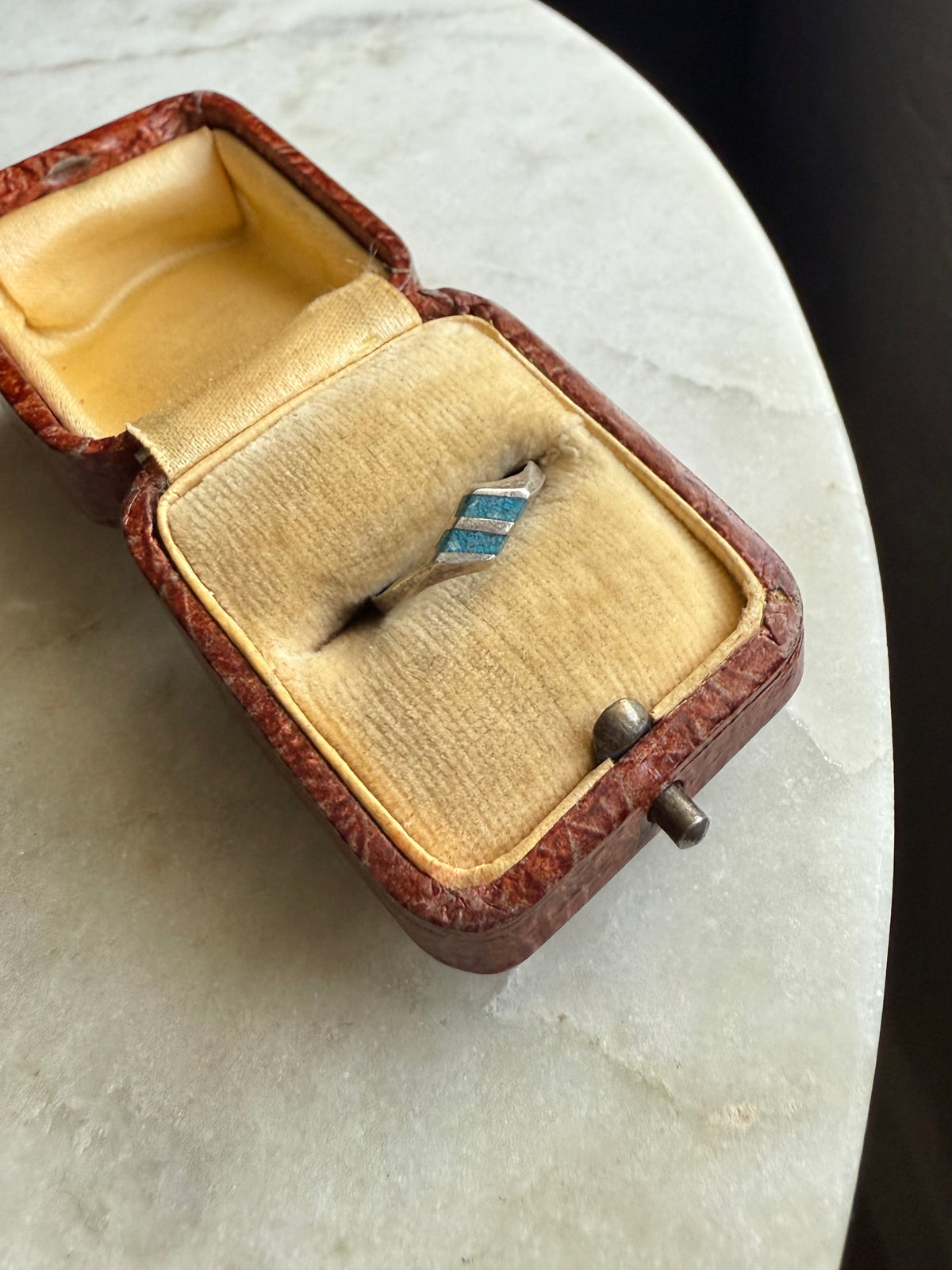 Turquoise Inlay Sterling Silver Ring