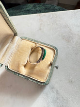 Load image into Gallery viewer, Green Crushed Turquoise Sterling Silver Ring Size 8.25
