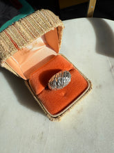 Load image into Gallery viewer, Vintage Sterling Silver Diamond Cut Dome Ring Size 6.75
