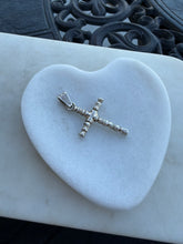 Load image into Gallery viewer, Vintage Solid Sterling Bamboo Cross Pendant
