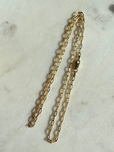 Load image into Gallery viewer, Italian Gold Vermeil Paperclip Link Chain 20”
