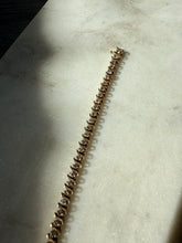 Load image into Gallery viewer, Vintage 10k Gold S-Link Natural Diamond Tennis Bracelet 7”
