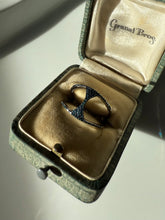 Load image into Gallery viewer, Blue Diamond Sterling Silver Ring Size 8.5
