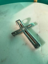 Load image into Gallery viewer, Black Onyx Inlay Sterling Silver Cross Pendant
