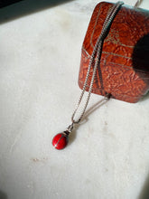 Load image into Gallery viewer, Enamel Ladybug Sterling Silver Necklace 20”
