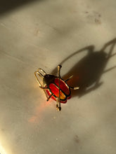 Load image into Gallery viewer, Swarovski Gold Tone Beetle Brooch
