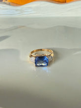 Load image into Gallery viewer, Blue Gold Vermeil Ring Size 7.25
