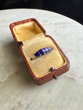 Load image into Gallery viewer, Lapis Inlay Sterling Silver Ring Size 8.75
