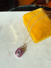 Load image into Gallery viewer, Sterling Morganite Pink Sapphire Zircon Necklace 18”
