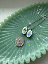 Load image into Gallery viewer, Floral Enamel Sterling Silver Clips
