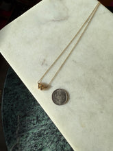 Load image into Gallery viewer, ‘W’ Slider 14k Yellow Gold Necklace 18”
