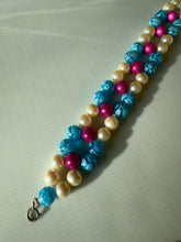 Load image into Gallery viewer, Millefiori Sterling Silver Bracelet 7.25”
